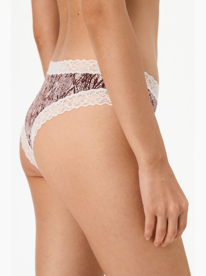 Comfy braziliaans slipje penti Bruin - Kiabi