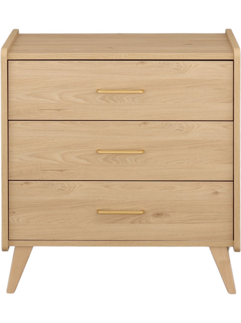 Commode 3 tiroirs - sauthon Marron - Kiabi
