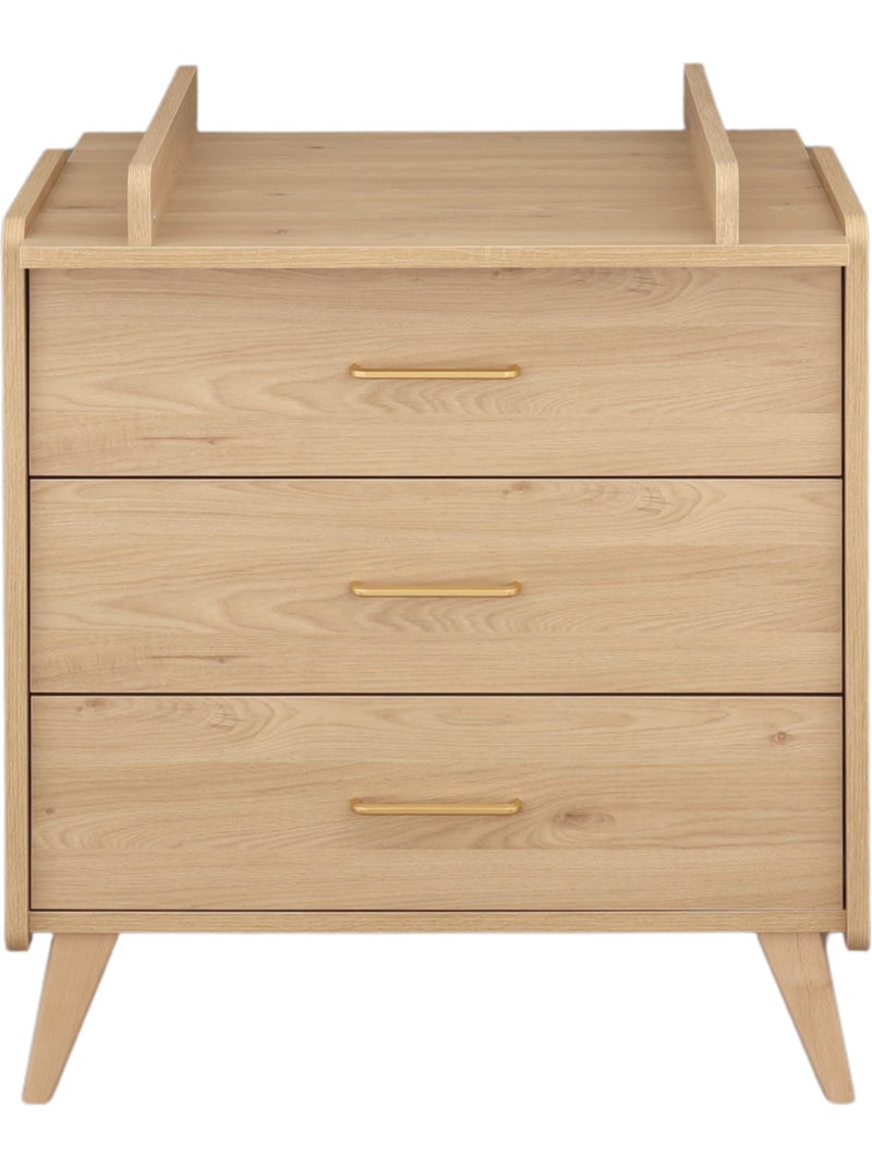 Commode 3 tiroirs - sauthon Marron - Kiabi
