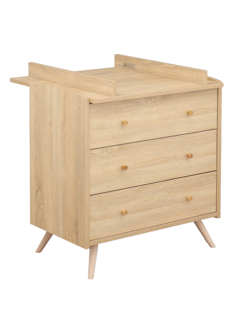 Commode 3 tiroirs - sauthon Marron - Kiabi