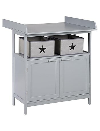Commode à langer 2 portes + 2 bacs de rangement 'Hamburg' ROBA