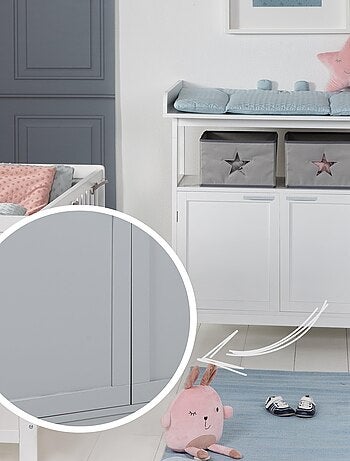 Commode à langer 2 portes + 2 bacs de rangement 'Hamburg' ROBA