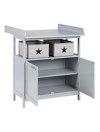 Commode à langer 2 portes + 2 bacs de rangement 'Hamburg' ROBA