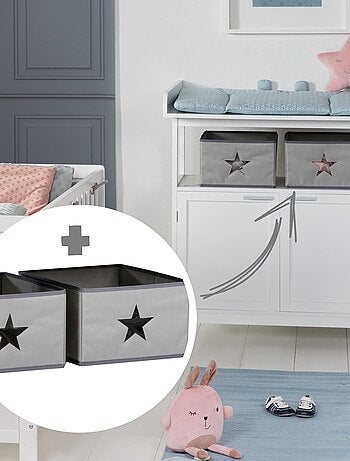 Commode à langer 2 portes + 2 bacs de rangement 'Hamburg' ROBA