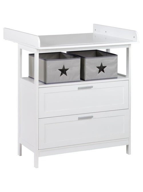 Commode à langer 2 tiroirs + 2 bacs de rangement 'Hamburg' ROBA - Kiabi