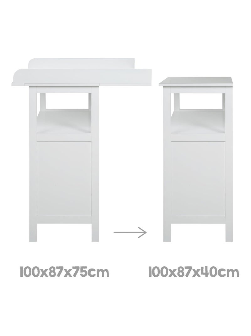 Commode à langer 2 tiroirs + 2 bacs de rangement 'Hamburg' ROBA Blanc - Kiabi