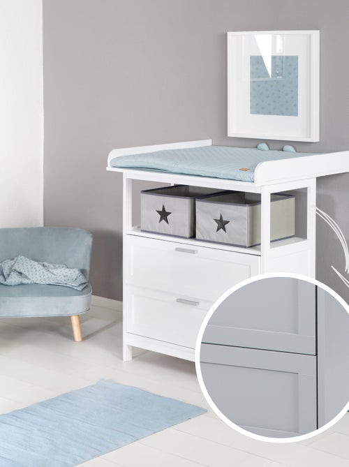 Commode à langer 2 tiroirs + 2 bacs de rangement 'Hamburg' ROBA - Kiabi