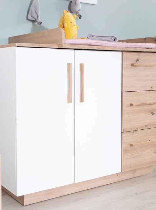 Commode à langer évolutive 2 portes et 3 tiroirs 'Lion' ROBA - Kiabi