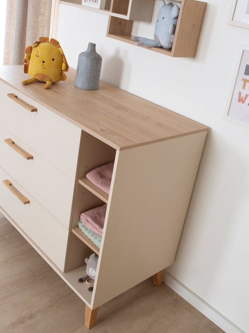 Commode à langer évolutive 3 tiroirs 3 niches 'Jil' ROBA - Kiabi