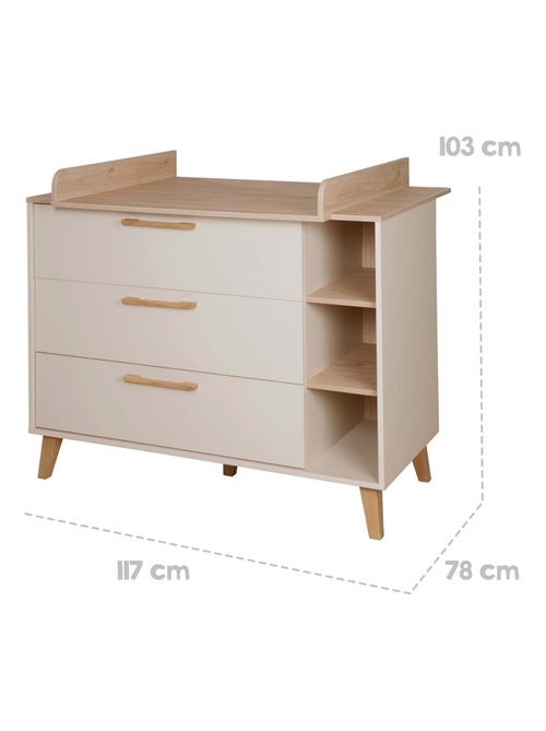 Commode à langer évolutive 3 tiroirs 3 niches 'Jil' ROBA - Kiabi