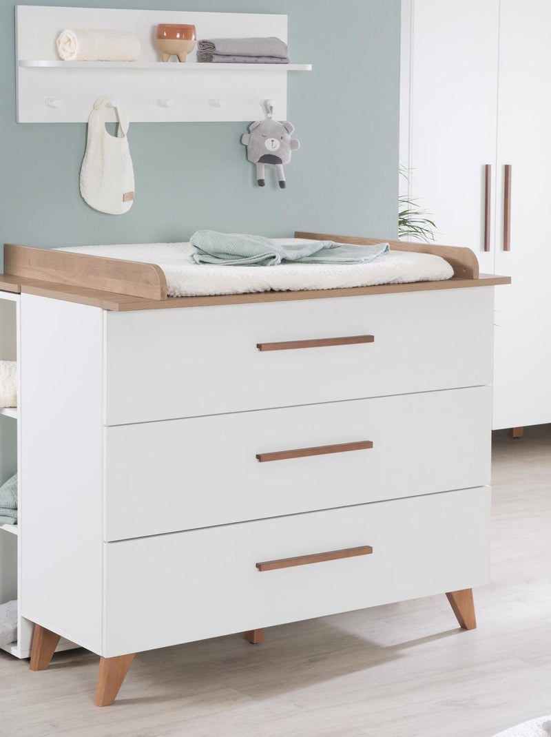 Commode à langer évolutive 3 tiroirs en bois - ROBA 'Ole' Blanc - Kiabi