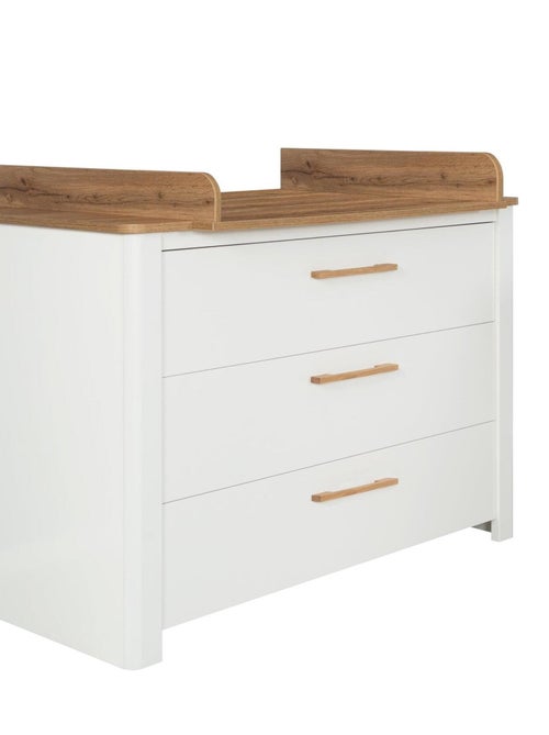 Commode à langer évolutive 3 tiroirs en bois effet chêne - ROBA 'Ava' - Kiabi