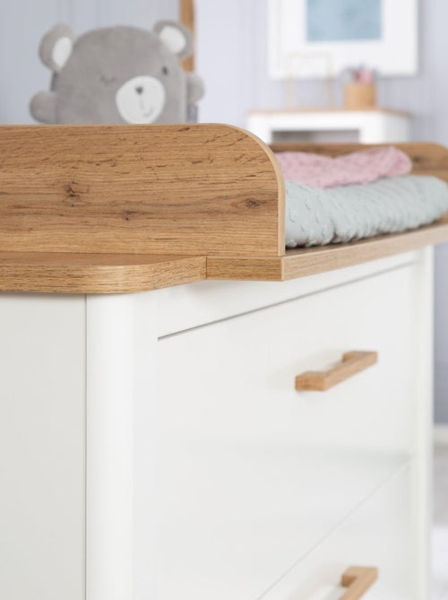 Commode à langer évolutive 3 tiroirs en bois effet chêne - ROBA 'Ava' - Kiabi