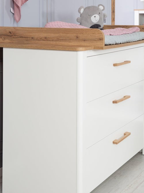 Commode à langer évolutive 3 tiroirs en bois effet chêne - ROBA 'Ava' - Kiabi
