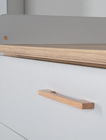 Commode à langer évolutive 3 tiroirs en bois effet chêne - ROBA 'Caro'