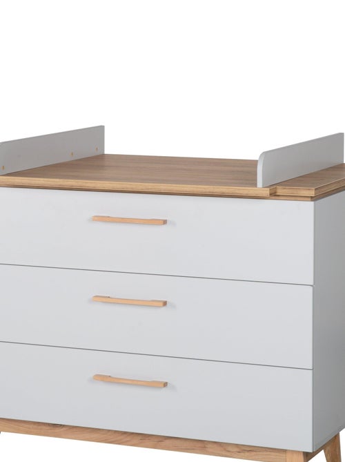 Commode à langer évolutive 3 tiroirs en bois effet chêne - ROBA 'Caro' - Kiabi