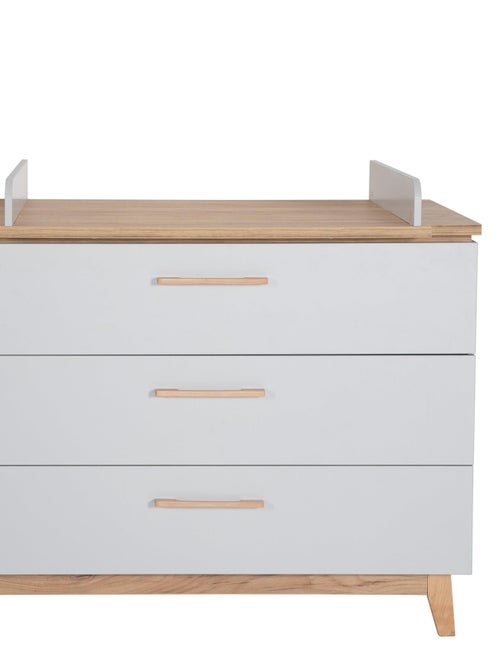 Commode à langer évolutive 3 tiroirs en bois effet chêne - ROBA 'Caro' - Kiabi