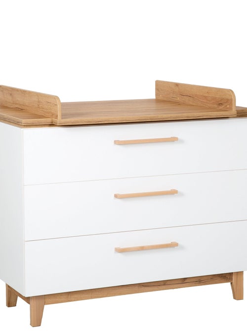 Commode à langer évolutive 3 tiroirs en bois effet chêne - ROBA 'Finn' - Kiabi