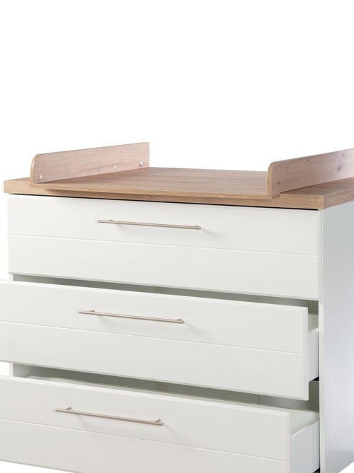Commode à langer évolutive 3 tiroirs en bois effet chêne - ROBA 'Nele' - Kiabi