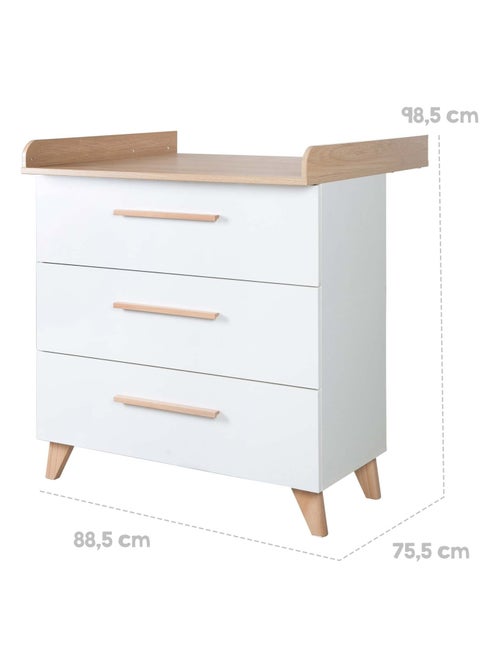 Commode à langer évolutive 3 tiroirs 'Leon' ROBA - Kiabi