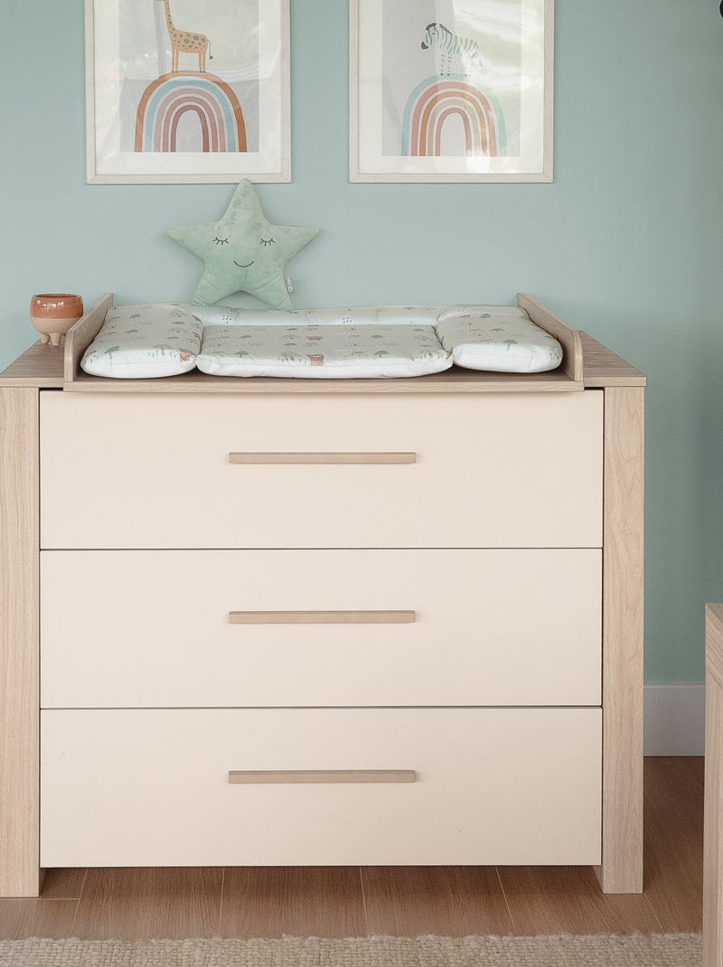 Commode à langer évolutive 3 tiroirs 'Momo' ROBA Beige coquille - Kiabi