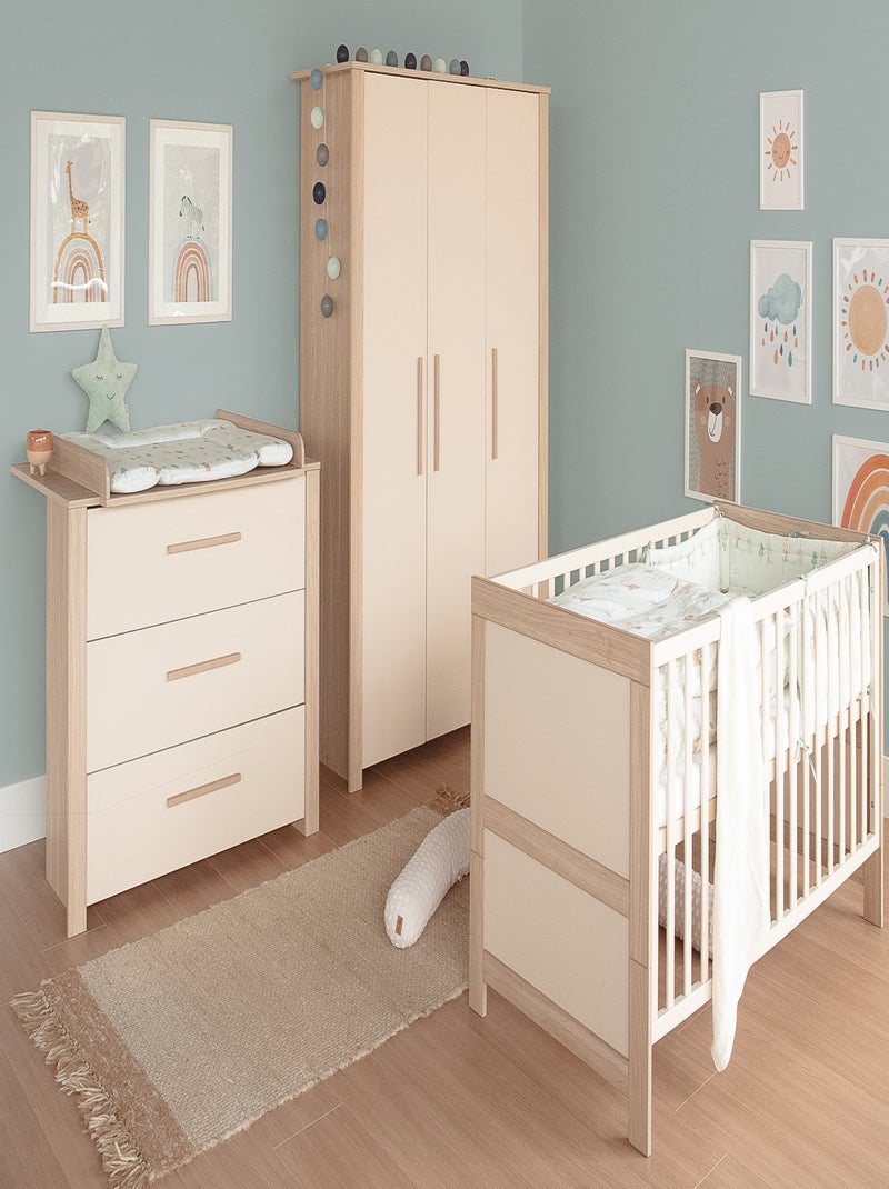 Commode à langer évolutive 3 tiroirs 'Momo' ROBA Beige coquille - Kiabi