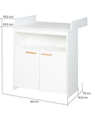 Commode à langer minimaliste 2 portes 'Anton' ROBA