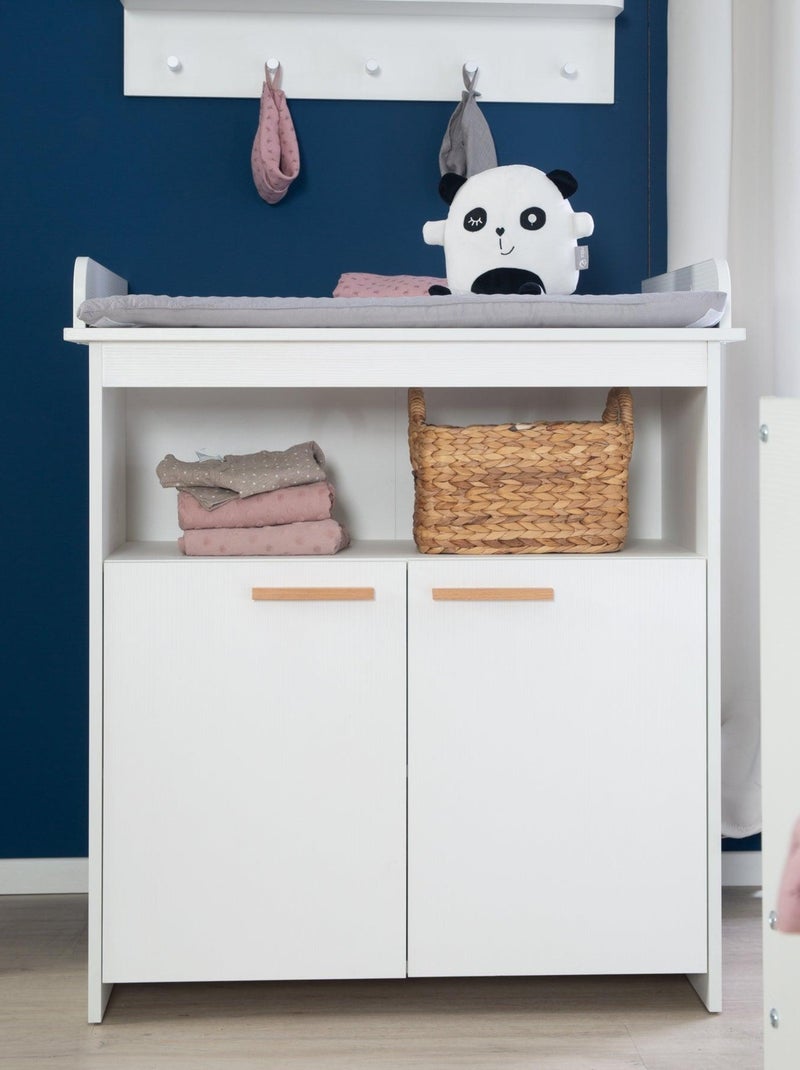 Commode à langer minimaliste 2 portes 'Anton' ROBA Blanc - Kiabi