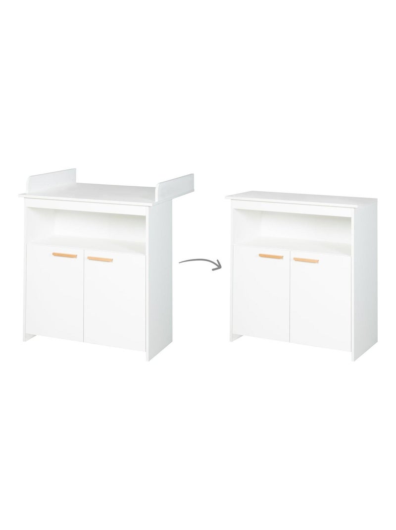 Commode à langer minimaliste 2 portes 'Anton' ROBA Blanc - Kiabi