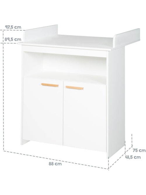 Commode à langer minimaliste 2 portes 'Anton' ROBA - Kiabi