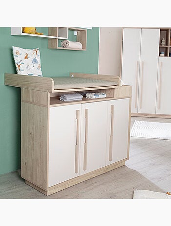 Commode à langer minimaliste avec rangements Elva Roba