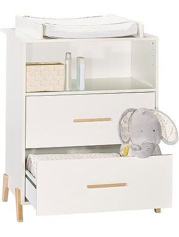 Commode à langer sur pieds en bois - babyprice