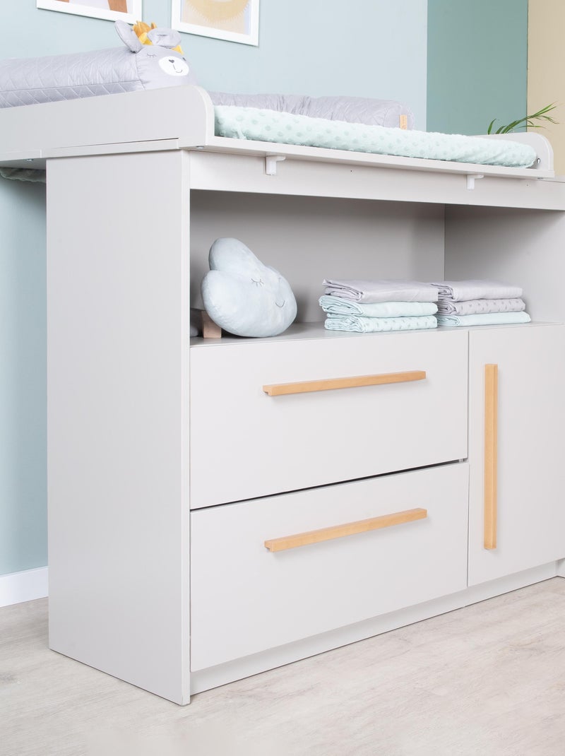 Commode évolutive avec plan à langer amovible 'Lea' ROBA Gris - Kiabi