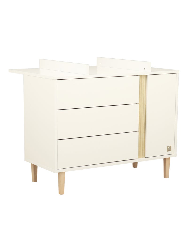 Commode voor commode met 3 laden en 1 deur Wit - Kiabi