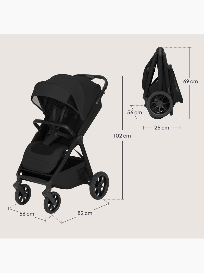 Compacte buggy lionelo bett- lichtgewicht & inklapbaar - lichtgewicht & inklapbaar - tot 22 kg Zwart - Kiabi