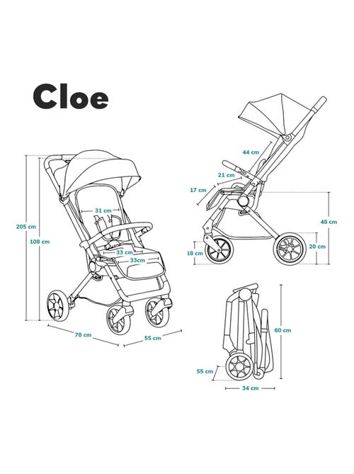 Compacte buggy LIONELO Cloe - Lichtgewicht & inklapbaar - Lichtgewicht & inklapbaar - Tot 22 kg - Kiabi Compacte buggy LIONELO Cloe - Lichtgewicht & inklapbaar - Lichtgewicht & inklapbaar - Tot 22 kg - Kiabi