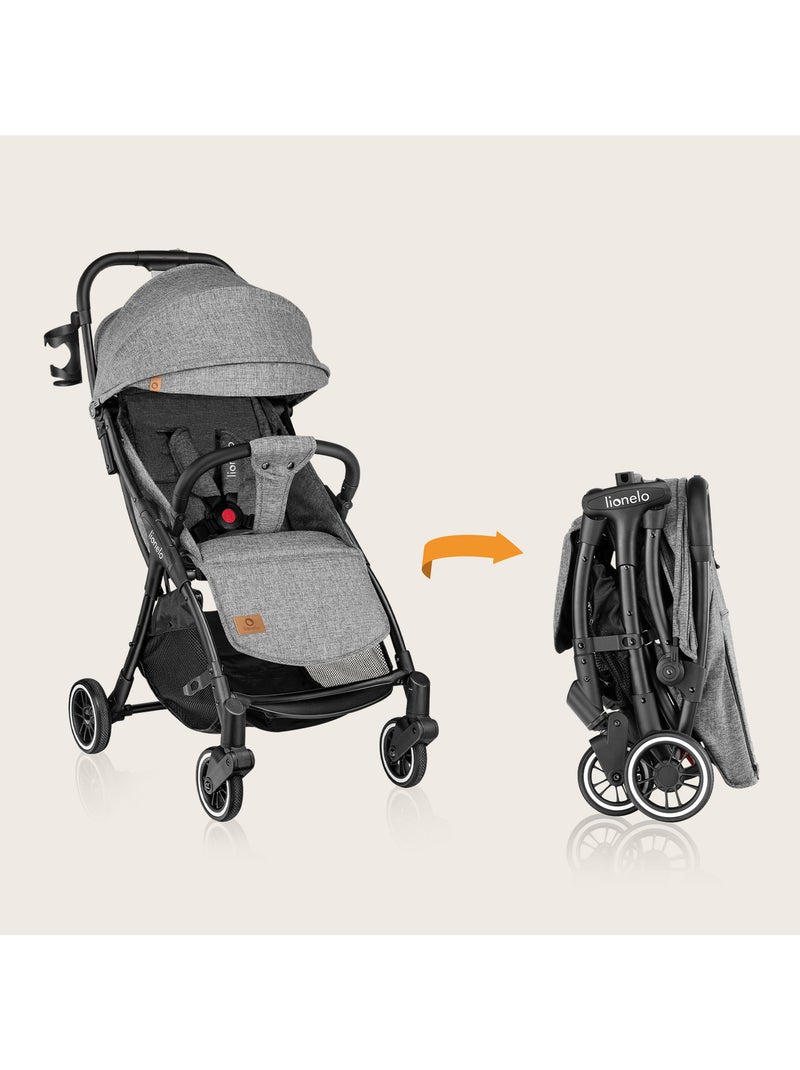 Compacte buggy LIONELO Julie One - Tot 22 kg - Lichtgewicht & inklapbaar - Accessoires Grijs Zwart - Kiabi