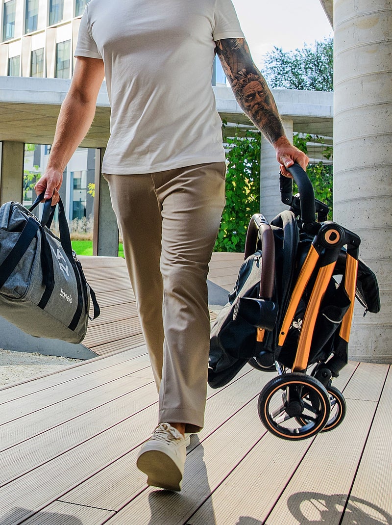 Compacte kinderwagen LIONELO Ingrid – Vering – Tot 22 kg – Lichtgewicht en opvouwbaar Zwart Beige Zwart - Kiabi