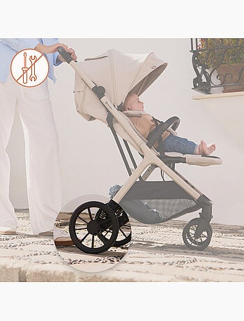 Compacte wandelwagen LIONELO Cloe Plus - Grote wielen - Auto-folding - Ventilatie
