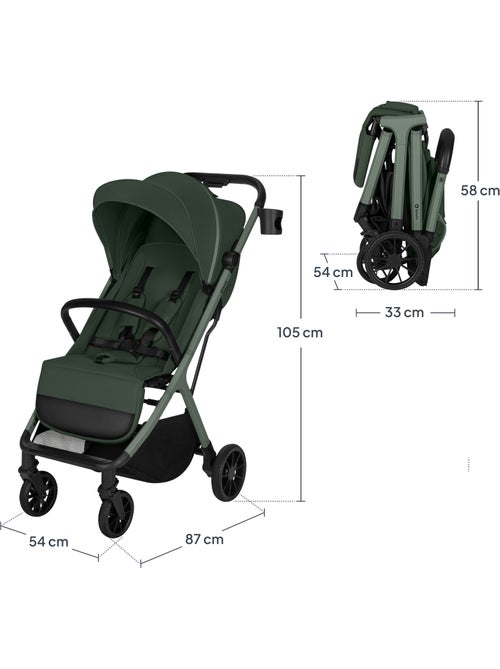 Compacte wandelwagen LIONELO Cloe Plus - Grote wielen - Auto-folding - Ventilatie - Kiabi Compacte wandelwagen LIONELO Cloe Plus - Grote wielen - Auto-folding - Ventilatie - Kiabi