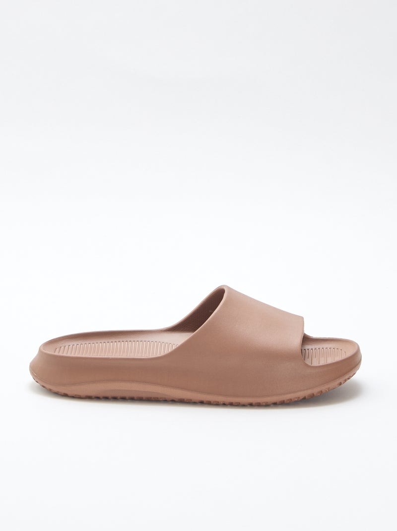 Compensatiezwembadslippers Bruin - Kiabi