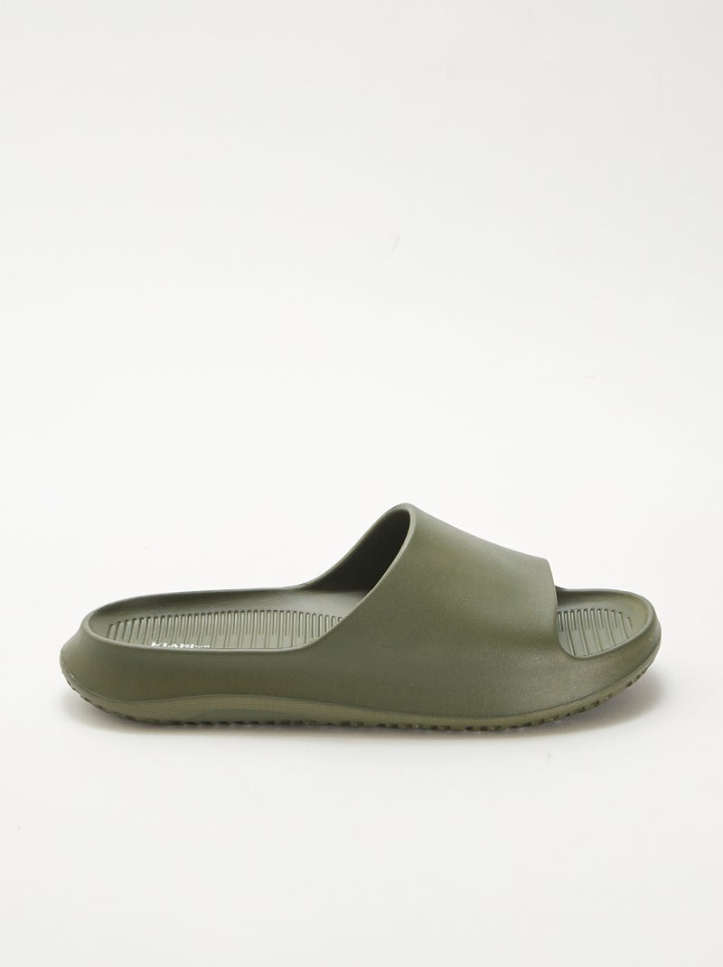 Compensatiezwembadslippers Kaki - Kiabi