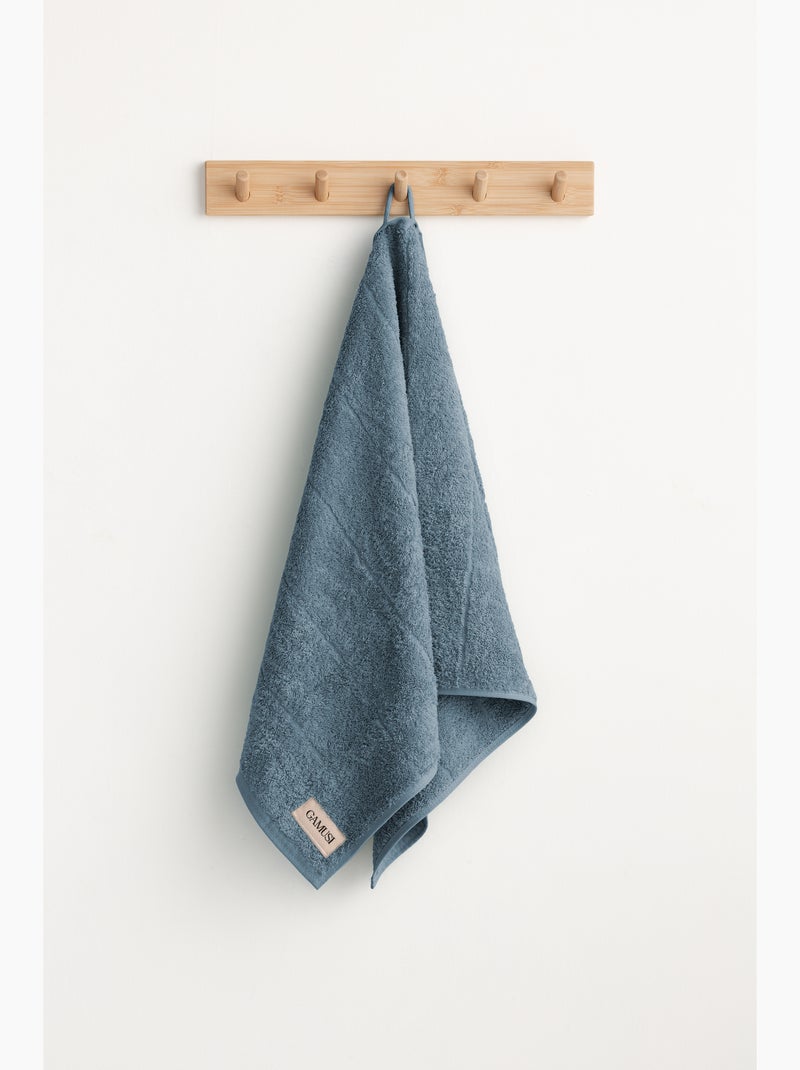 Complete badhanddoekenset 100% katoen, badstof 600 g/m², met ophanglus - Gamusi Blauw - Kiabi