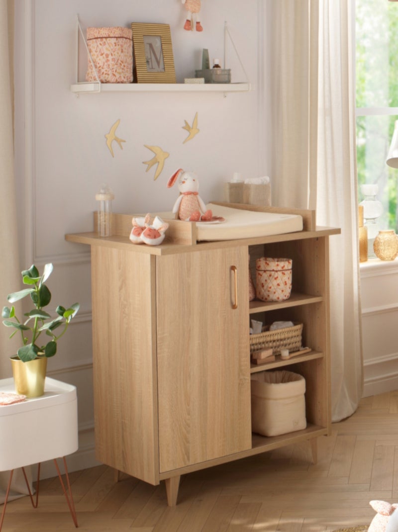 Complete kinderkamer: bed 120x60 en luiertafel Beige - Kiabi