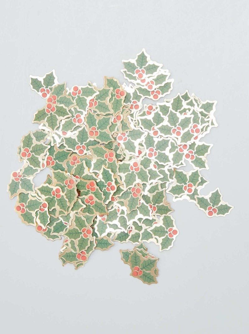 Confettis de table 'Houx de Noël' Vert - Kiabi