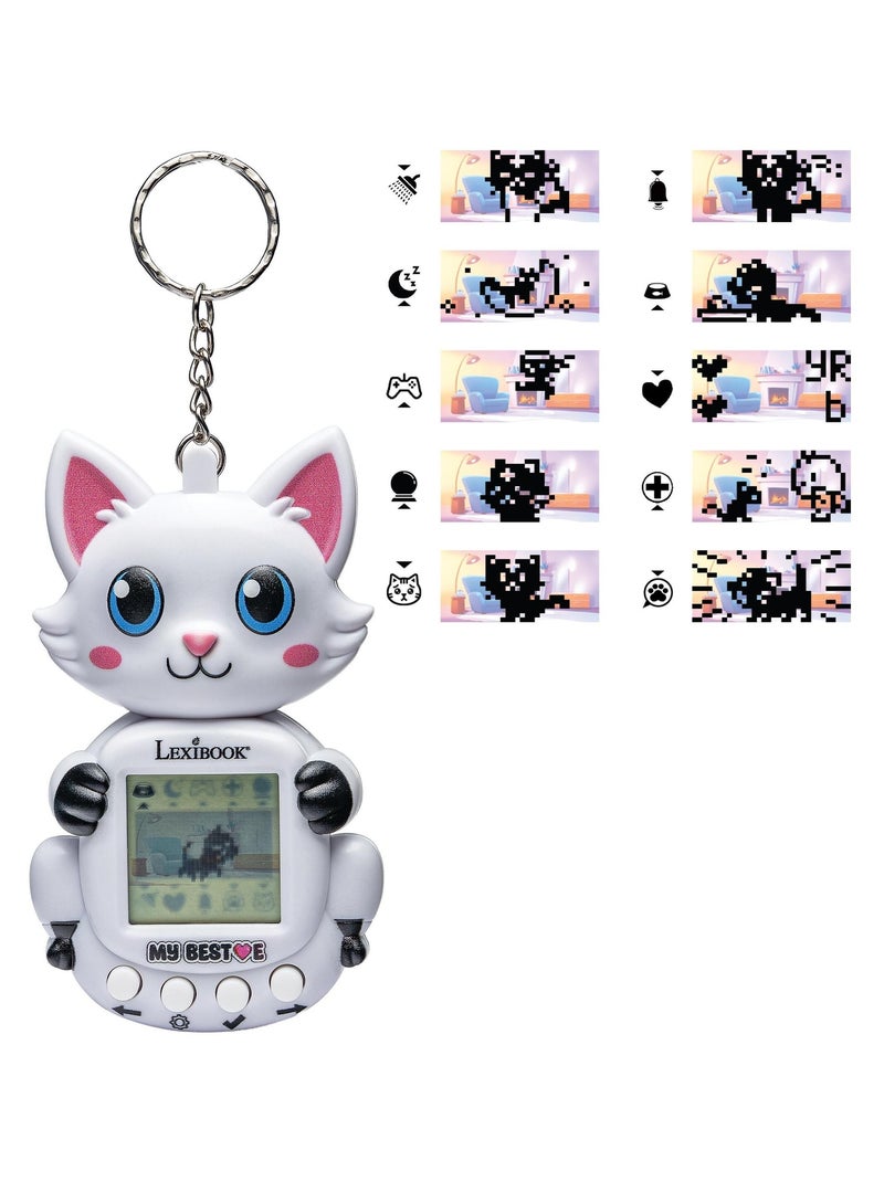 Console my best-e® 2 chats avec écran lcd et porte-clés Blanc - Kiabi
