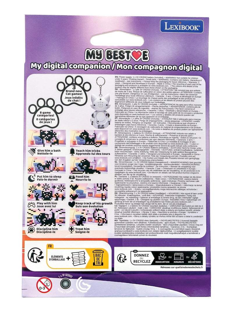 Console my best-e® 2 chats avec écran lcd et porte-clés Blanc - Kiabi