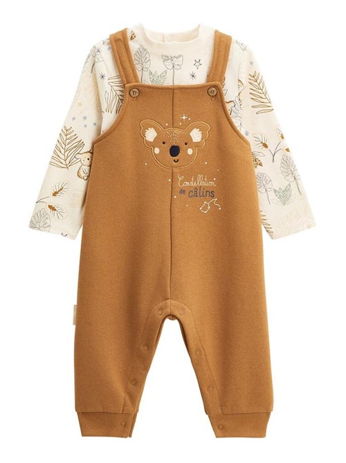 Constellation baby fleece tuinbroek en t-shirt set - Kiabi
