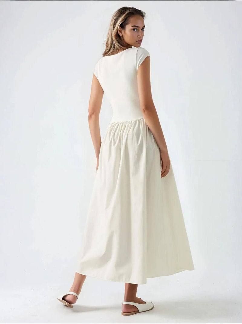 Contrast midi-jurk hiccup Ivoor - Kiabi