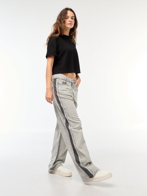 Contrasterende baggy broek - Kiabi